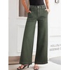 image:imageSidefeel Womens Wide Leg Jeans High Waisted Stretchy Straight Leg Baggy Denim Pants with PocketsGreen