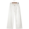 image:imageSidefeel Womens Wide Leg Jeans High Waisted Stretchy Straight Leg Baggy Denim Pants with PocketsWhite