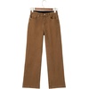 image:imageSidefeel Womens Wide Leg Jeans High Waisted Tummy Control Stretchy Straight Leg Elastic Waist Trendy Denim PantsBrown