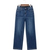 image:imageSidefeel Womens Wide Leg Jeans High Waisted Tummy Control Stretchy Straight Leg Elastic Waist Trendy Denim PantsDark Blue