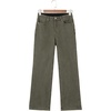 image:imageSidefeel Womens Wide Leg Jeans High Waisted Tummy Control Stretchy Straight Leg Elastic Waist Trendy Denim PantsGreen