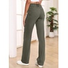 image:imageSidefeel Womens Wide Leg Jeans High Waisted Tummy Control Stretchy Straight Leg Elastic Waist Trendy Denim PantsGreen