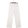 image:imageSidefeel Womens Wide Leg Jeans High Waisted Tummy Control Stretchy Straight Leg Elastic Waist Trendy Denim PantsWhite