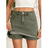 image:imageSidefeel Skorts for Woman Jean Skirt High Waisted Stretchy Denim Skort Mini Skirts with PocketsGreen