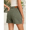 image:imageSidefeel Skorts for Woman Jean Skirt High Waisted Stretchy Denim Skort Mini Skirts with PocketsGreen