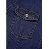 image:imageSidefeel Women Denim Shirt Long Sleeve Button Down Jean Shirts Casual Oversized Trendy Tops BlousesDark Blue