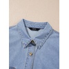 image:imageSidefeel Women Denim Shirt Long Sleeve Button Down Jean Shirts Casual Oversized Trendy Tops BlousesIceland Blue