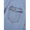 image:imageSidefeel Women Denim Shirt Long Sleeve Button Down Jean Shirts Casual Oversized Trendy Tops BlousesIceland Blue