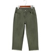 image:imageSidefeel Womens Capri Jeans High Waisted Summer Fashion Straight Leg Raw Hem Denim Capri PantsGreen