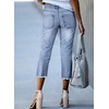 image:imageSidefeel Womens Capri Jeans High Waisted Trendy Spring Outfit Denim Capri Pants Sky Blue Size 10
