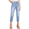 image:imageSidefeel Womens Capri Jeans High Waisted Trendy Spring Outfit Denim Capri Pants Sky Blue Size 10