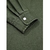 image:imageSidefeel Womens Denim Shirt Button Down Long Sleeve Ruffled Edge Jean Blouses TopsGreen