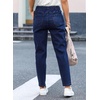 image:imageSidefeel Womens High Waist Jeans Classic Tapered Joggers JeansBlue