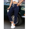 image:imageSidefeel Womens High Waist Jeans Classic Tapered Joggers JeansBlue