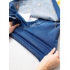 image:imageSidefeel Womens High Waisted Jean Shorts Stretchy Floral Mini Embroidered Wrap Denim Skort with PocketsDark Blue