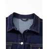 image:imageSidefeel Womens Jean Jacket Casual Long Sleeve Button Down Oversized Denim Jacket Trendy Fall OutfitsNavy Blue