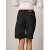 image:imageSidefeel Womens Jean Shorts High Waisted Stretchy Bermuda Pleated Denim Summer ShortsBlack