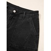 image:imageSidefeel Womens Jean Shorts High Waisted Stretchy Bermuda Pleated Denim Summer ShortsBlack
