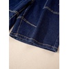 image:imageSidefeel Womens Jean Shorts High Waisted Stretchy Bermuda Pleated Denim Summer ShortsDark Blue