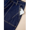 image:imageSidefeel Womens Jean Shorts High Waisted Stretchy Bermuda Pleated Denim Summer ShortsDark Blue