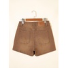 image:imageSidefeel Womens Jean Shorts High Waisted Stretchy Casual Drawstring Denim Shorts with PocketsBrown