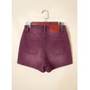 image:imageSidefeel Womens Jean Shorts High Waisted Stretchy Casual Drawstring Denim Shorts with PocketsBurgundy