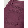 image:imageSidefeel Womens Jean Shorts High Waisted Stretchy Casual Drawstring Denim Shorts with PocketsBurgundy