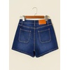 image:imageSidefeel Womens Jean Shorts High Waisted Stretchy Casual Drawstring Denim Shorts with PocketsDeep Blue
