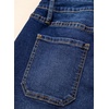 image:imageSidefeel Womens Jean Shorts High Waisted Stretchy Casual Drawstring Denim Shorts with PocketsDeep Blue