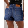 image:imageSidefeel Womens Jean Shorts High Waisted Stretchy Casual Drawstring Denim Shorts with PocketsDeep Blue