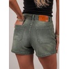 image:imageSidefeel Womens Jean Shorts High Waisted Stretchy Casual Drawstring Denim Shorts with PocketsGreen
