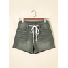 image:imageSidefeel Womens Jean Shorts High Waisted Stretchy Casual Drawstring Denim Shorts with PocketsGreen