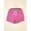 image:imageSidefeel Womens Jean Shorts High Waisted Stretchy Casual Drawstring Denim Shorts with PocketsHot Pink