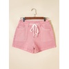 image:imageSidefeel Womens Jean Shorts High Waisted Stretchy Casual Drawstring Denim Shorts with PocketsPink