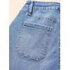 image:imageSidefeel Womens Jean Shorts High Waisted Stretchy Casual Drawstring Denim Shorts with PocketsSky Blue