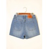 image:imageSidefeel Womens Jean Shorts High Waisted Stretchy Casual Drawstring Denim Shorts with PocketsVintage Blue
