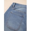 image:imageSidefeel Womens Jean Shorts High Waisted Stretchy Casual Drawstring Denim Shorts with PocketsVintage Blue