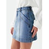 image:imageSidefeel Womens Jean Skirt High Waisted Stretch Casual Trendy Front Seam Mini Denim Skirt with PocketsBlue
