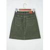 image:imageSidefeel Womens Jean Skirt High Waisted Stretch Casual Trendy Front Seam Mini Denim Skirt with PocketsGreen