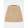 image:imageSidefeel Womens Jean Skirt High Waisted Stretch Casual Trendy Front Seam Mini Denim Skirt with PocketsKhaki