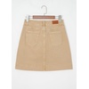 image:imageSidefeel Womens Jean Skirt High Waisted Stretch Casual Trendy Front Seam Mini Denim Skirt with PocketsKhaki