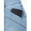 image:imageSidefeel Womens Jean Skirt High Waisted Stretch Casual Trendy Front Seam Mini Denim Skirt with PocketsLight Blue