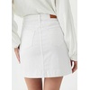 image:imageSidefeel Womens Jean Skirt High Waisted Stretch Casual Trendy Front Seam Mini Denim Skirt with PocketsWhite