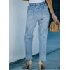 image:imageSidefeel Womens Jeans Ripped Joggers Elastic Drawstring Waist Cargo Denim Pants Size 4 Light Blue