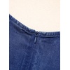 image:imageSidefeel Womens Summer Denim Dresses 2026 Loose Sleeveless Sleeve Ruffled Edge Jean SundressesDark Blue
