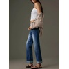 image:imageSidefeel Womens Wide Leg Cuffed Jeans High Waisted Baggy Stretchy Denim Pants with PocketsDark Blue