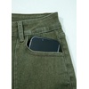 image:imageSidefeel Womens Wide Leg Cuffed Jeans High Waisted Baggy Stretchy Denim Pants with PocketsGreen