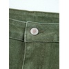 image:imageSidefeel Womens Wide Leg Cuffed Jeans High Waisted Baggy Stretchy Denim Pants with PocketsGreen