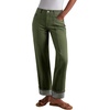 image:imageSidefeel Womens Wide Leg Cuffed Jeans High Waisted Baggy Stretchy Denim Pants with PocketsGreen