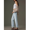 image:imageSidefeel Womens Wide Leg Cuffed Jeans High Waisted Baggy Stretchy Denim Pants with PocketsIceland Blue